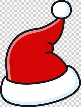 Christmas red hat, flat style illustration Stock Illustration