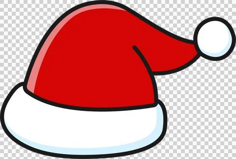 Christmas red hat, flat style illustration Stock Illustration