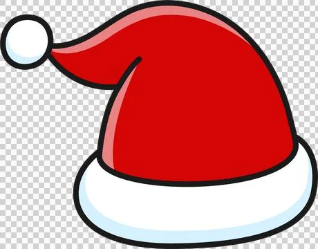 Christmas red hat, flat style illustration Stock Illustration
