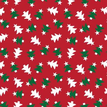 Christmas Red Holiday seamless pattern background Illustrazione stock