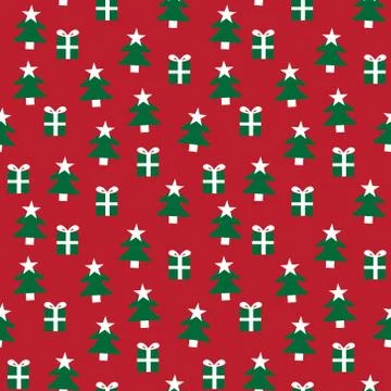 Christmas Red Holiday seamless pattern background Stockillustratie
