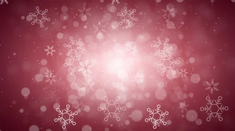 Christmas Red Snowflake Background Stock Footage 44383194