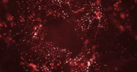 Christmas red sparkle glitter explosion dust particles background with bokeh Stock Footage 289556607