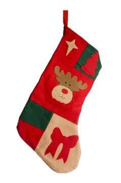 Christmas red stocking Stock Photos