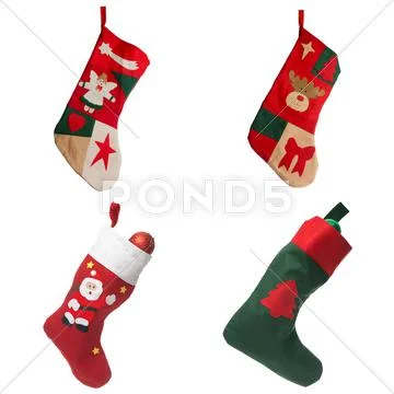 Christmas red stockings Stock Photos