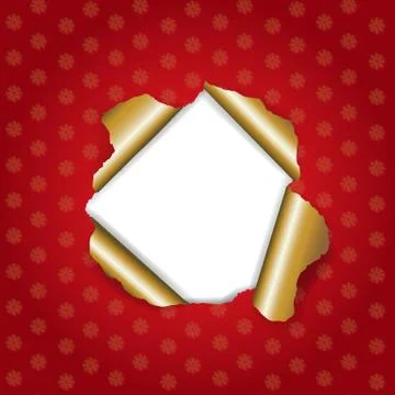 Christmas red torn Stock Illustration