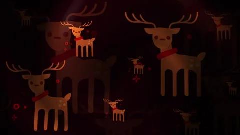 Christmas Reindeer Background Loop Stock Footage 309496636