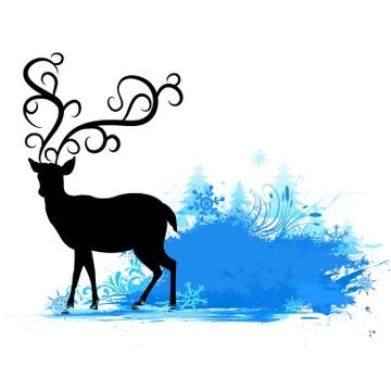 Christmas Reindeer Stock Illustration