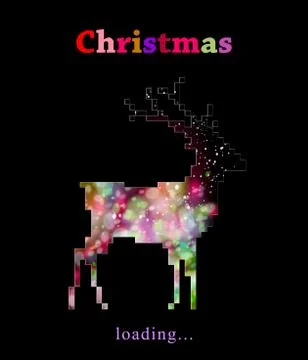 Christmas reindeer progress loading bar Stock Illustration