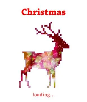 Christmas reindeer progress loading bar Stock Illustration