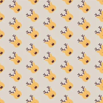 Christmas Reindeers Pattern Vector Seamless Christmas Pattern Copyright: x... Stock Photos