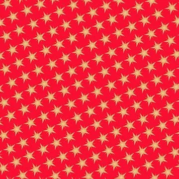 Christmas Repeating Pattern of Gold Star Decorations Stock Illustration