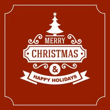 Christmas Retro Typographic Background. Vector 스톡 일러스트