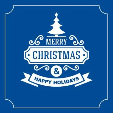 Christmas Retro Typographic Background. Vector 库存插图