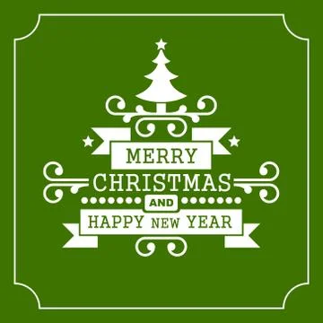 Christmas Retro Typographic Background. Vector 库存插图