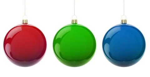 Christmas RGB balls Stock Illustration