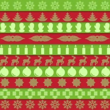 Christmas ribbon vector Stock Illustration