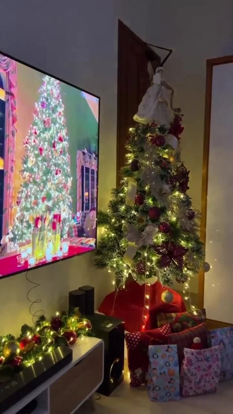Christmas Room Decorations Stock Footage 224834409