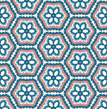 Christmas rose hexagonal pattern 스톡 일러스트