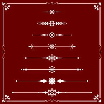 Christmas Rule Lines Illustrazione stock