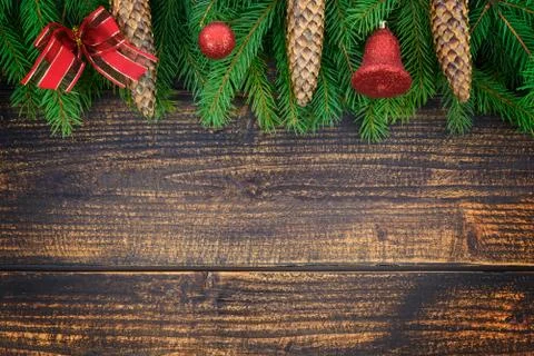 Christmas rustic decoration Stock Photos