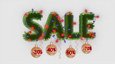 Christmas Sale overlay on a seamless loop Stock Footage 260530148