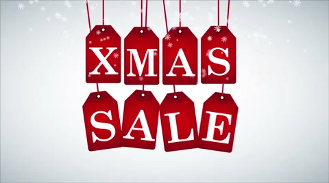Christmas sale, white background, xmas sale video animation, hd 1080 Stock Footage