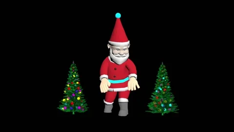Christmas Santa Claus Dancing. Stock Footage 166048096