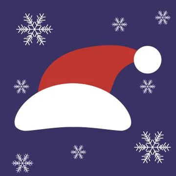 Christmas Santa Claus Hat in vector Stock Illustration