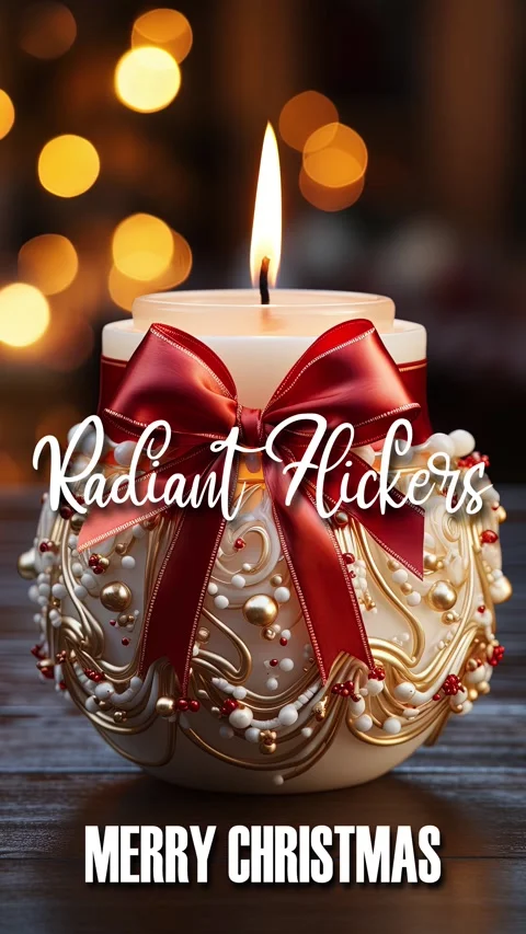 Christmas Saying In Animated Stylish Cursive Text Typography Radiant Flickers Stockbeeldmateriaal 292521638