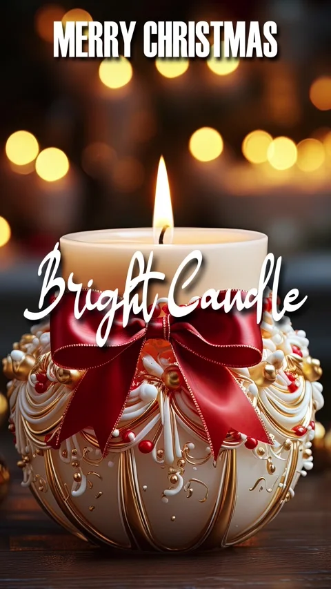 Christmas Saying In Animated Stylish Cursive Text Typography Bright Candle Stock Footage 292522067