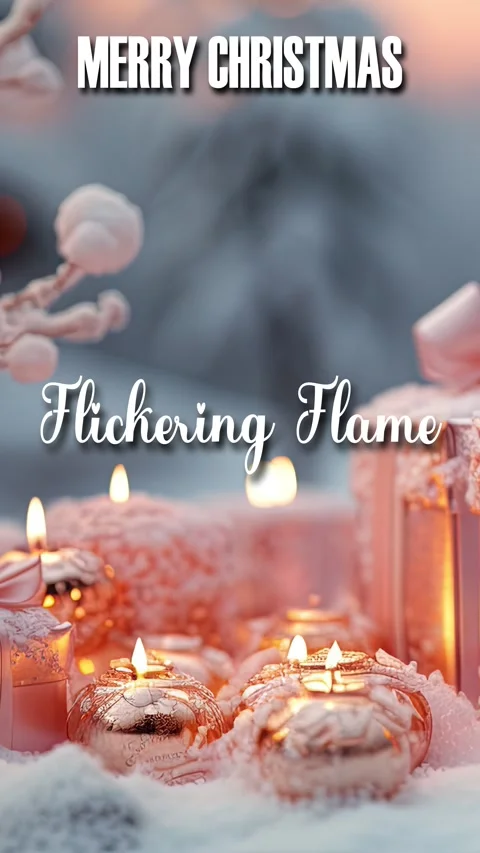 Christmas Saying In Animated Stylish Cursive Text Typography Flickering Flame Stock Footage 292522356