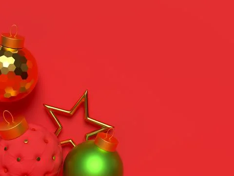 Christmas scene with 3d elements. Stock Illustration