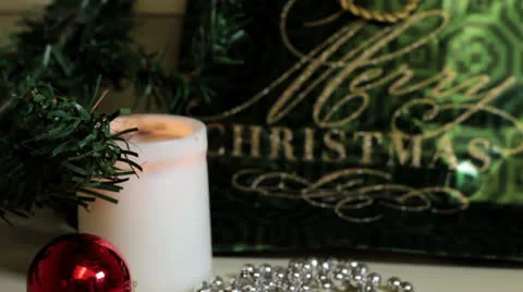 Christmas scene with background blurry Stock Footage 26245847