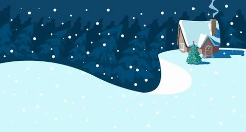 Christmas Scene. Stock Illustration
