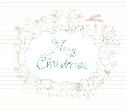 Christmas scrapbook element Stock Illustration