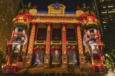 Christmas screening inspired by the ballet The Nutcracker, Rio De Janeiro, Brazi Stock Photos
