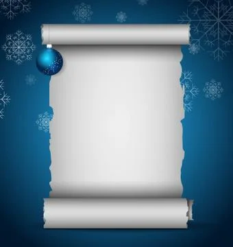 Christmas scroll Stock Illustration