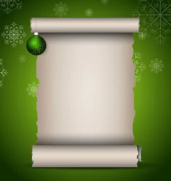 Christmas scroll Stock Illustration