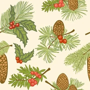 Christmas seamless background Stock Illustration