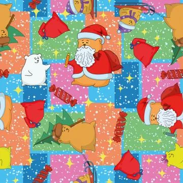 Christmas seamless background Stock Illustration