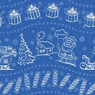 Christmas seamless background Stock Illustration