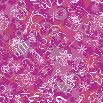Christmas seamless background Stock Illustration