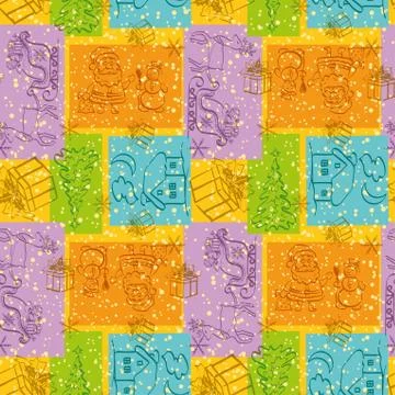 Christmas seamless background Stock Illustration