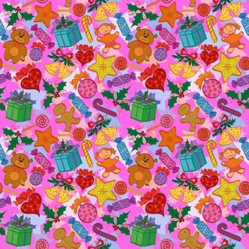 Christmas seamless background Stock Illustration