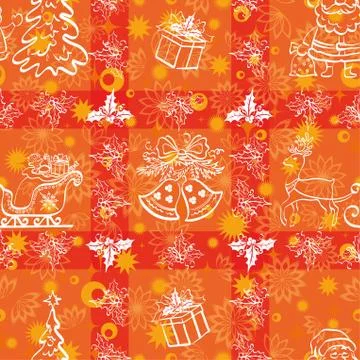 Christmas seamless background Stock Illustration