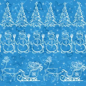 Christmas seamless background Stock Illustration