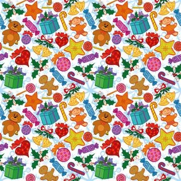 Christmas seamless background Stock Illustration