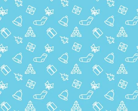 Christmas seamless background Stock Illustration