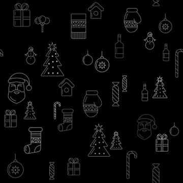 Christmas seamless background Stock Illustration